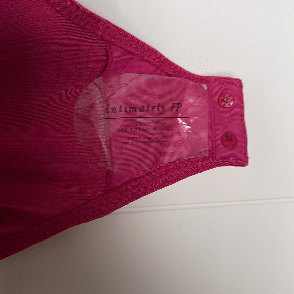 NWOT Free People Intimately Pink Long Sleeve Bodysuit Size Small - Picture 6 of 9